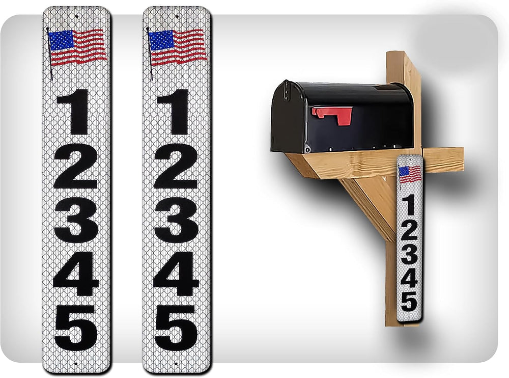 Curb N Sign Mailbox Numbers Plaques - 3 x 10 Inch Made of Premium Silk-Screen...