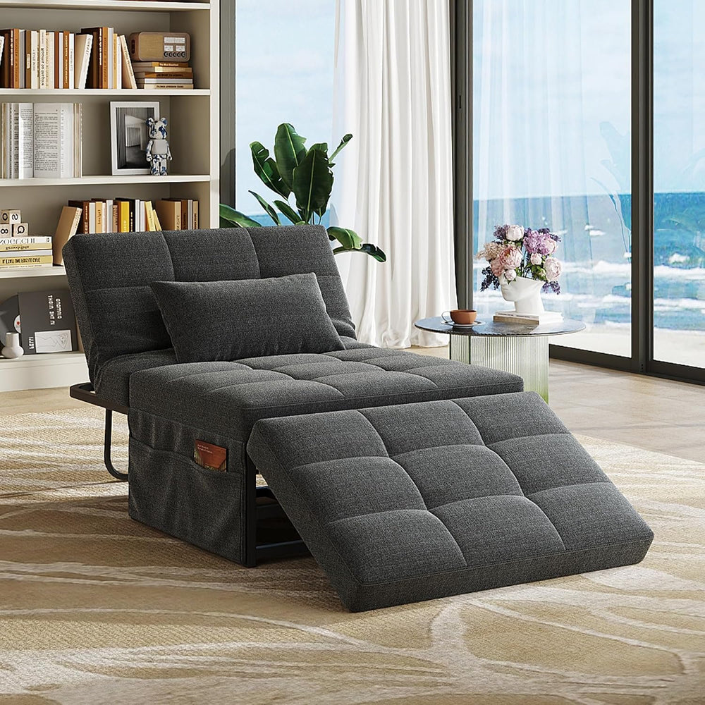 WLIVE Folding Ottoman Bed, 4-in-1 Multi-Function, Convertible Sofa Bed Foot R...