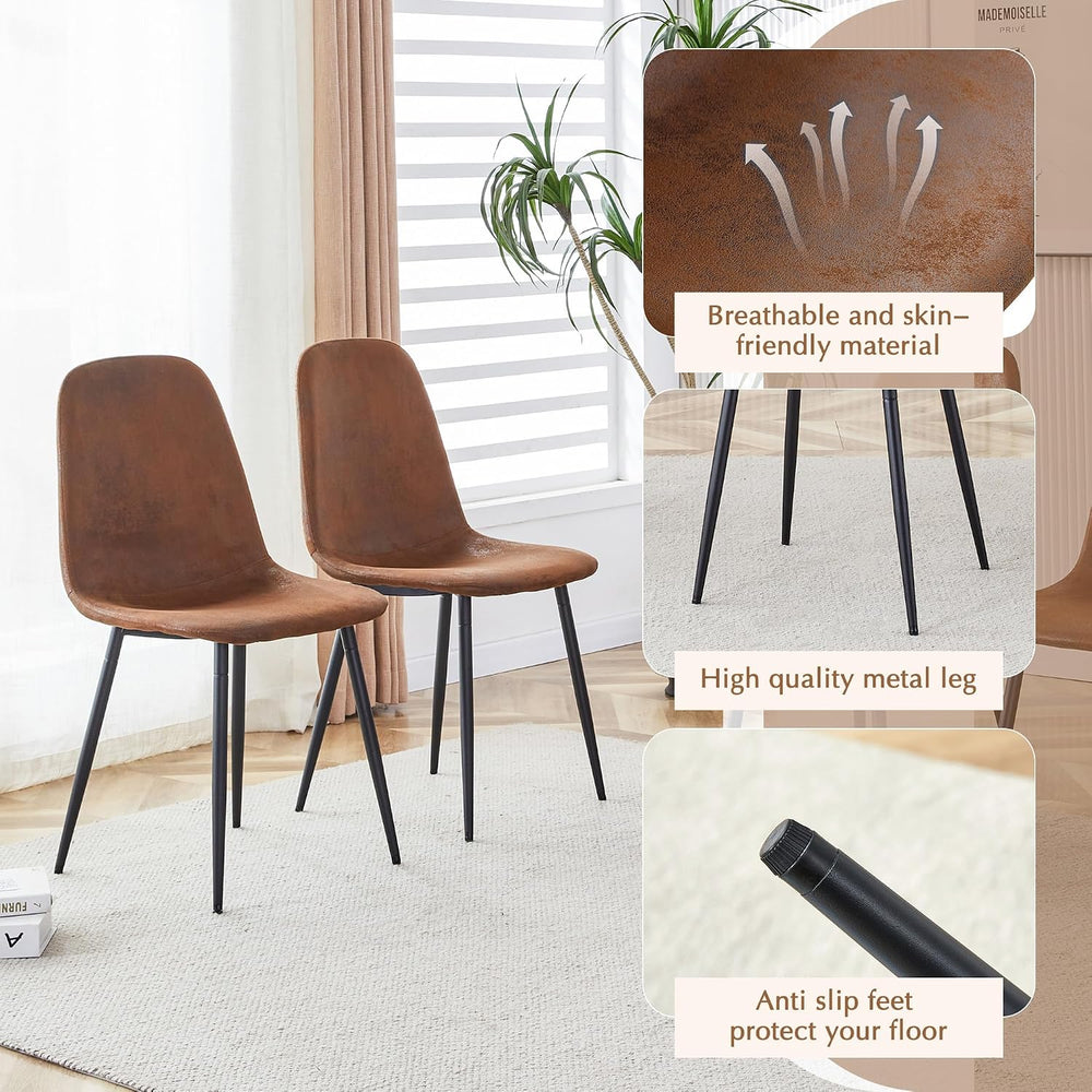63'' Dining Table Set for 6, Wooden Dining Table Set with Chairs