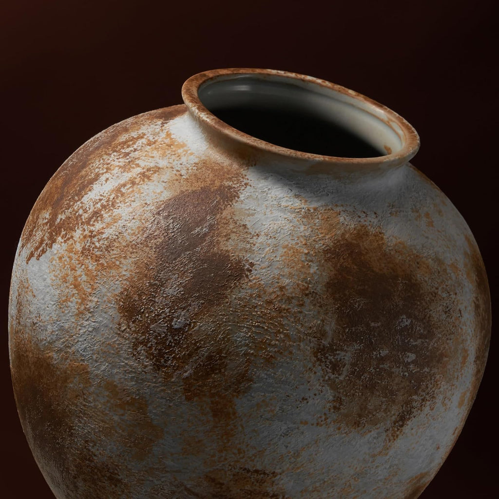7.8 Inch Ceramic Vase, Stone Yellow