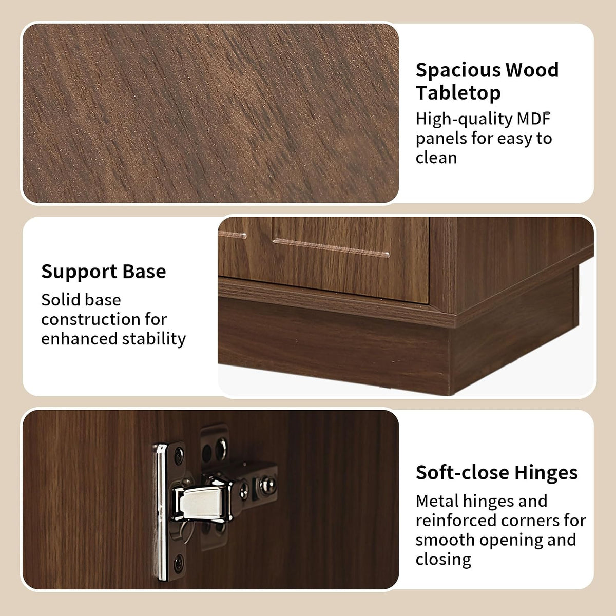 66.5" Sideboard Buffet Cabinet with Storage, Modern Credenza