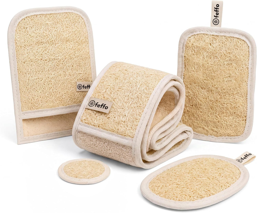 Loofah Sponge for Body Scrub, Exfoliating Body Scrubber Body Care Set, 1 Coun...