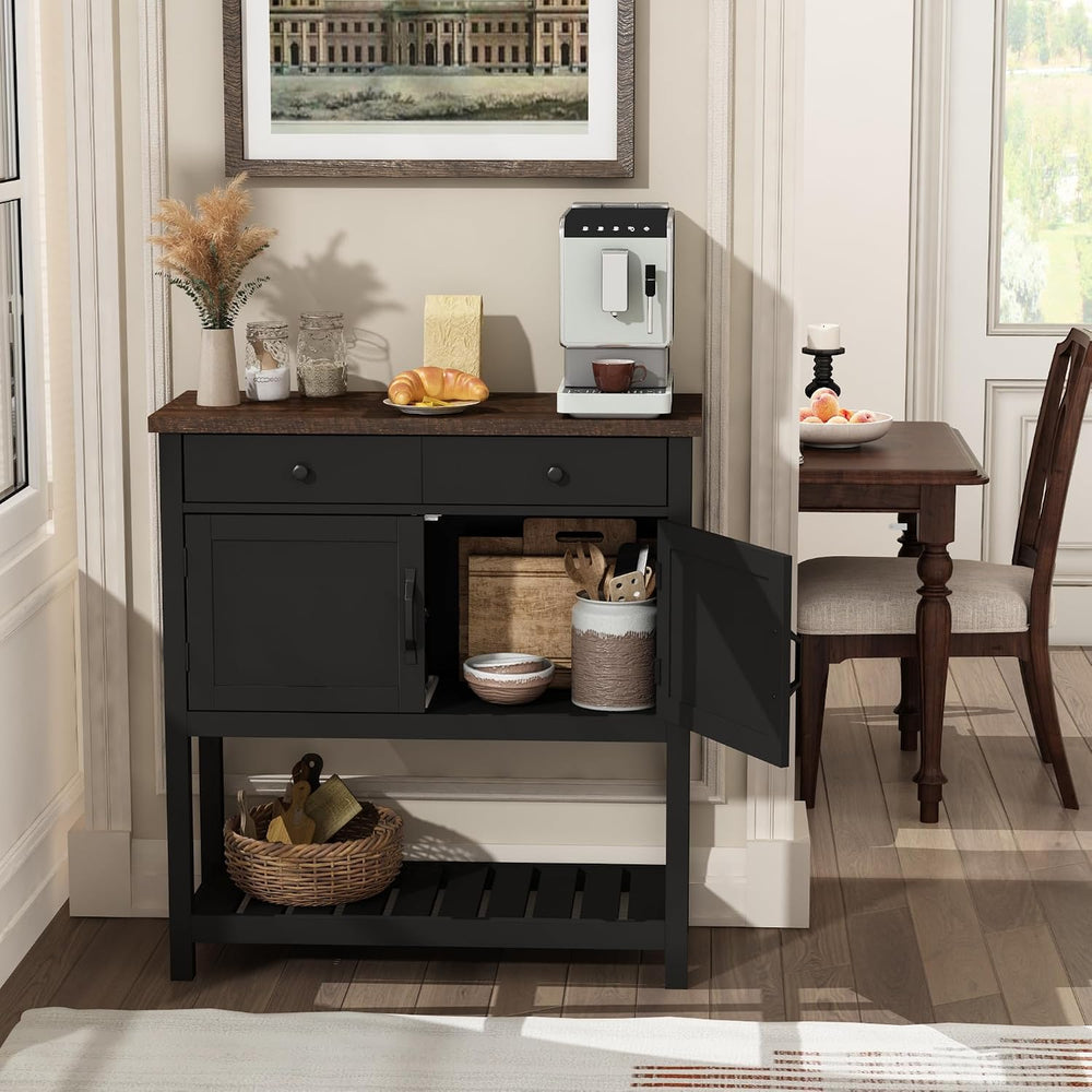 ChooChoo Farmhouse Console Table, 33.5" W Entryway Cabinet with Drawer