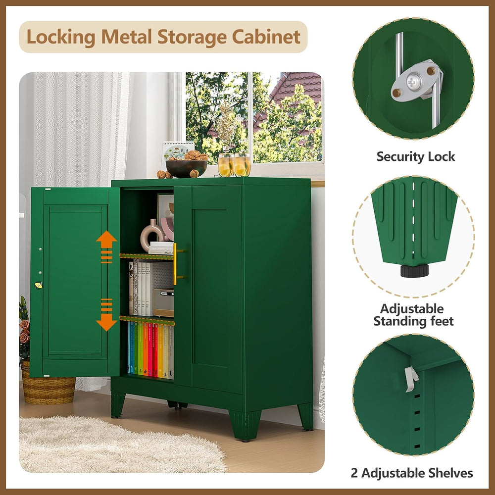 GAIOUS Metal Pantry Cabinet (Two Units), Sideboard Buffet Storage Cabient