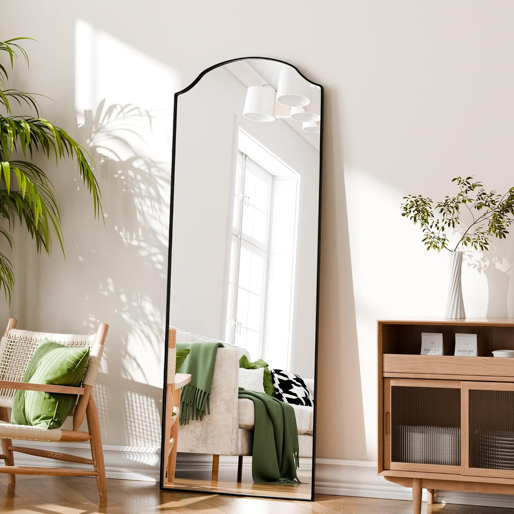 BEAUTYPEAK 65"x24" Full Length Mirror with Unique Arched Design