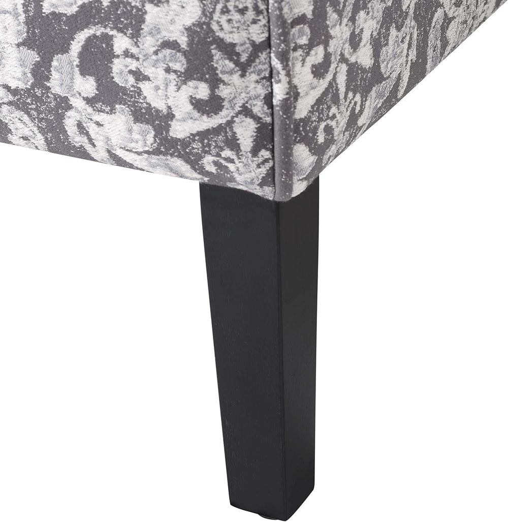 Linon Coco Accent Chair, Gray Damask
