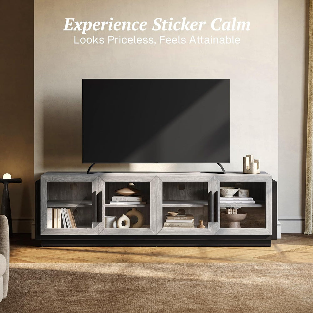 BELLEZE 70" TV Stand for TVs up to 75", Modern TV Cabinet & Ent...
