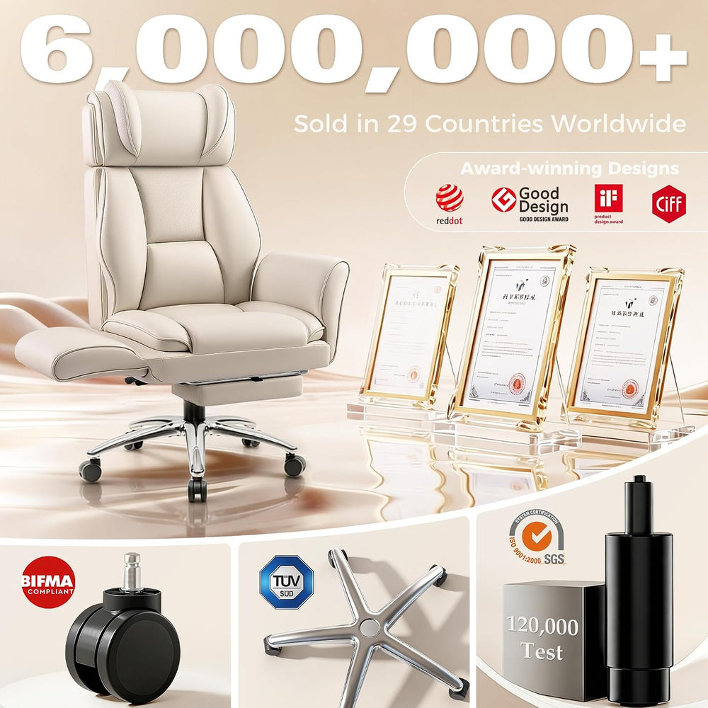 Big and Tall Office Chair, Flip Armrests for Pets & Cross Legged Sitting,...