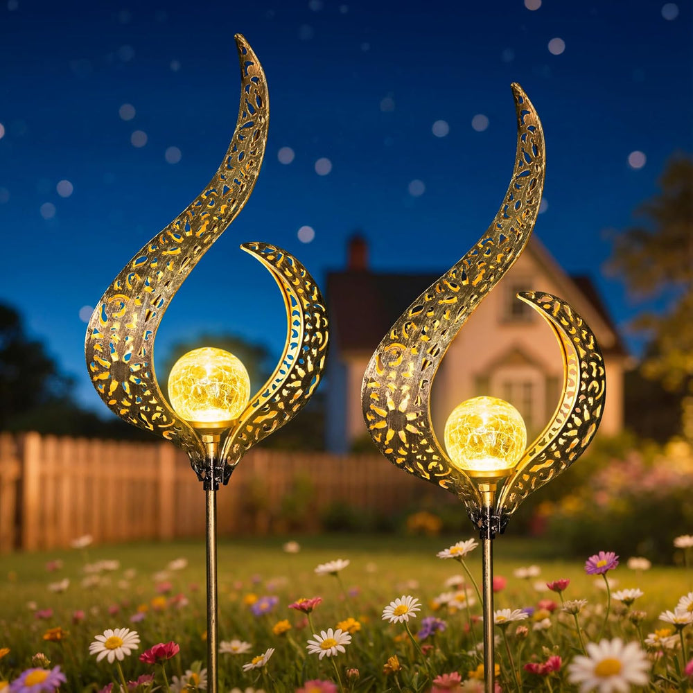 HOMEIMPRO Outdoor Solar Garden Lights Waterproof, Gifts for Mom Dad, Yard Art...