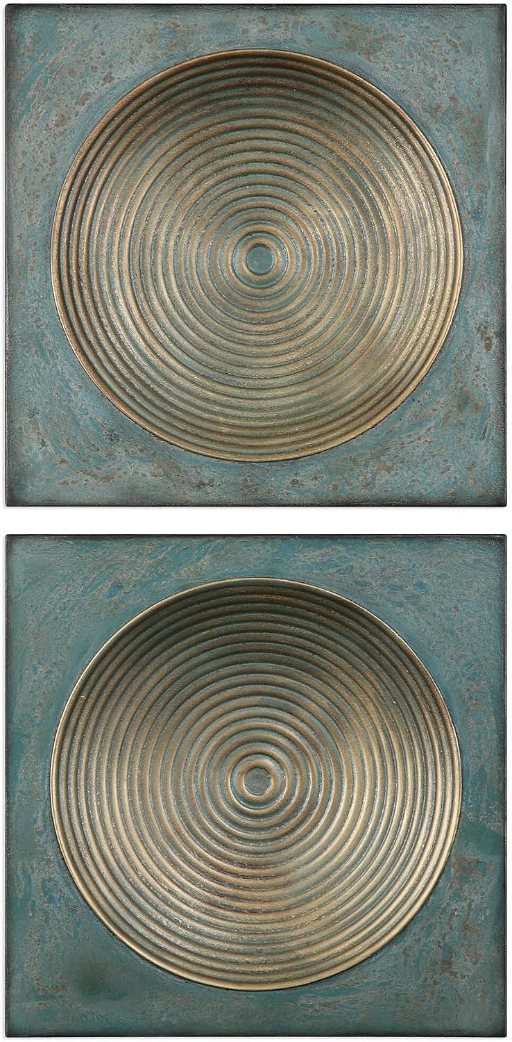 Uttermost Sybil 20 Inch Square Wall Art (Set of 2) 04106