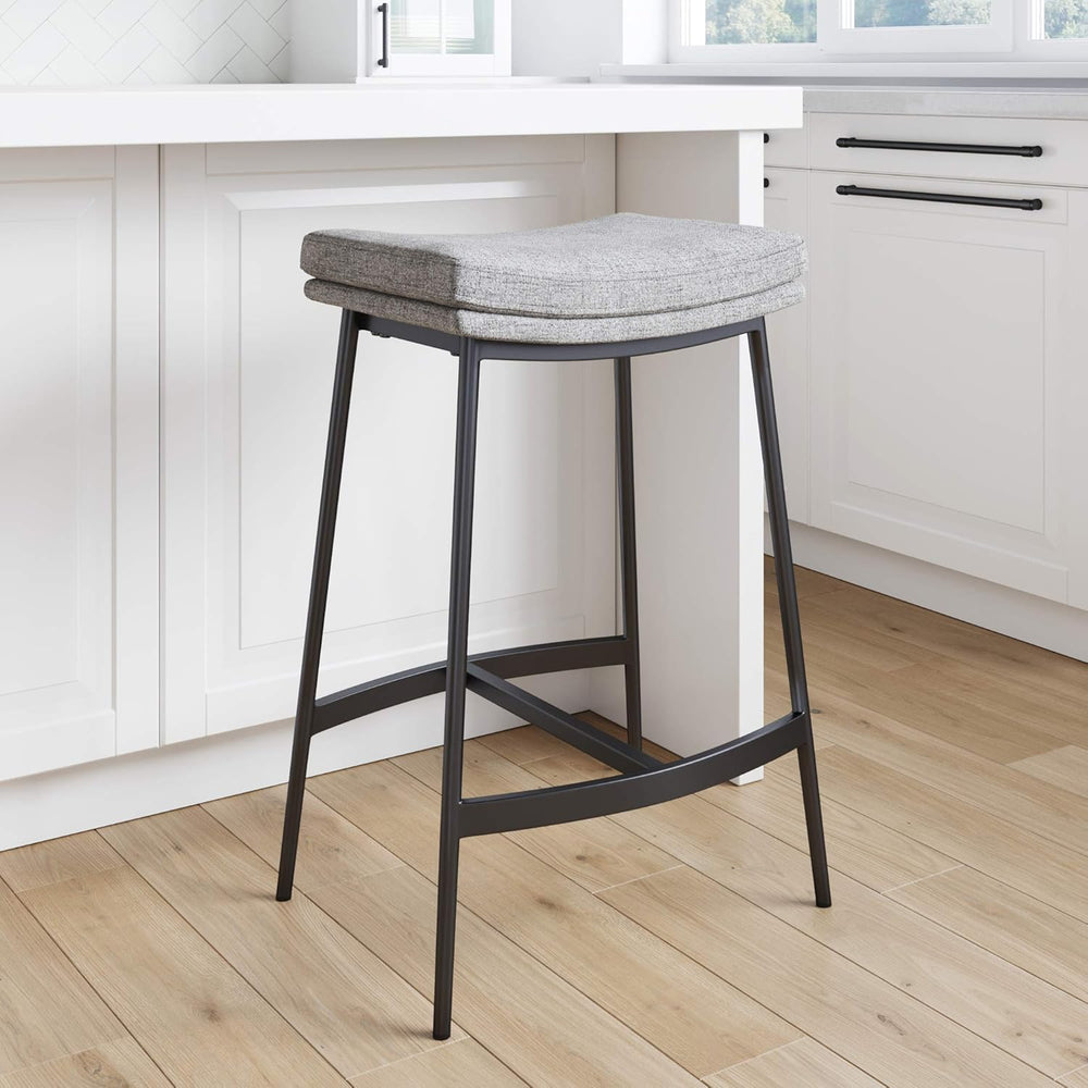 Nathan James 22201 Arlo Modern Backless Upholstered Kitchen Counter Bar Stool...