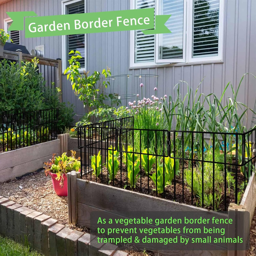 Thrivinest Animal Barrier Fence, 20 Pack No Dig Decorative Fences, 17in(H) x2...