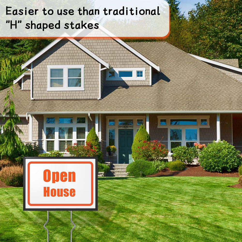 Yard Sign Stakes - 56 Pack Heavy Duty Metal Wire Stakes for Garden Lawn Signs...