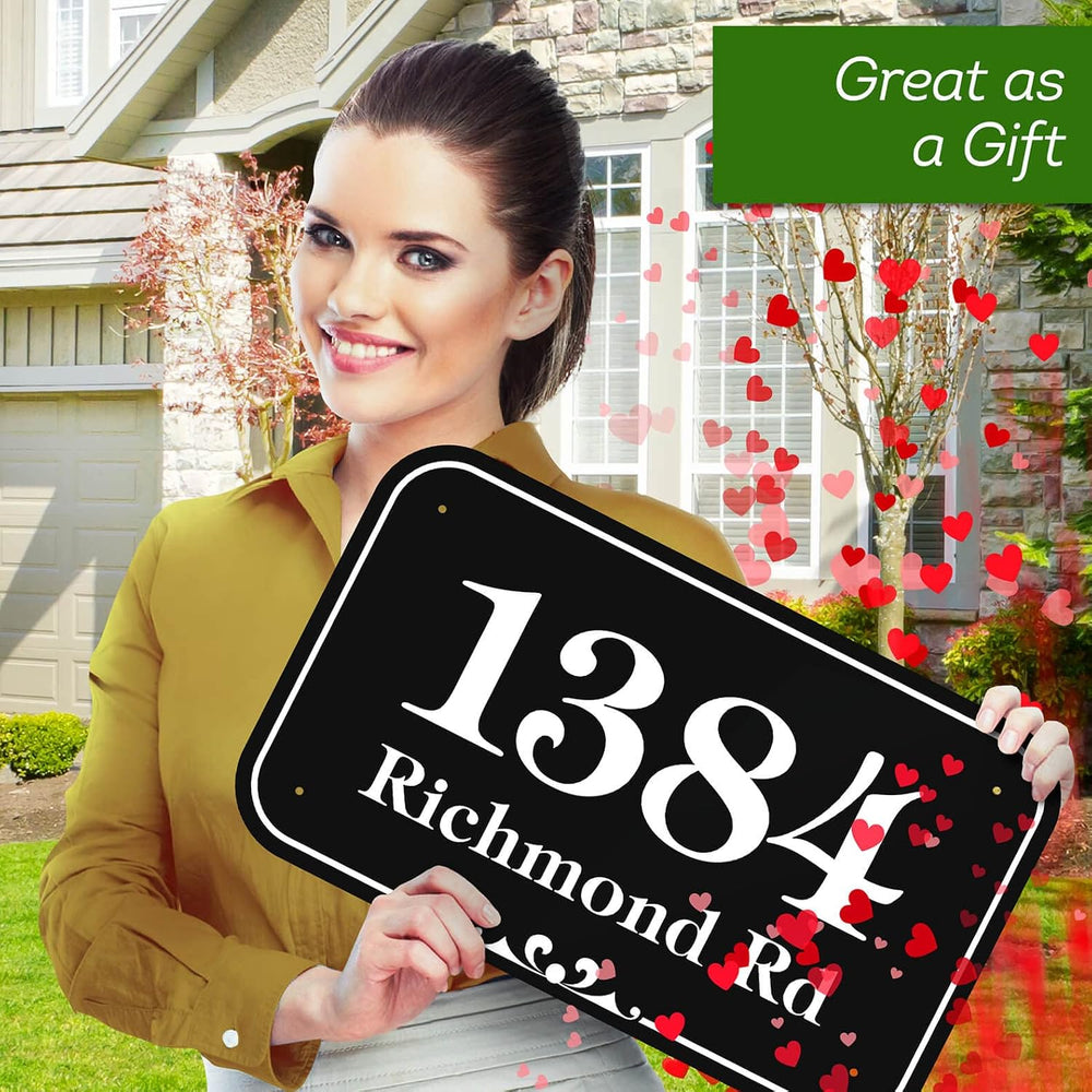 House Address Sign, House Address Plaque, Indoor/Outdoor Use, 11x18 Inch, 22 ...