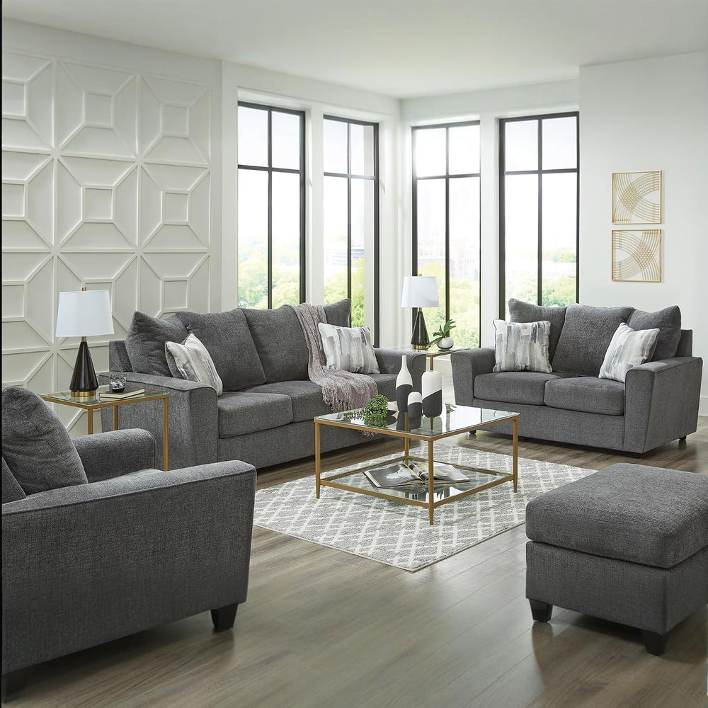 Signature Design by Ashley Stairatt Gray Rectangular Upholstered Ottoman
