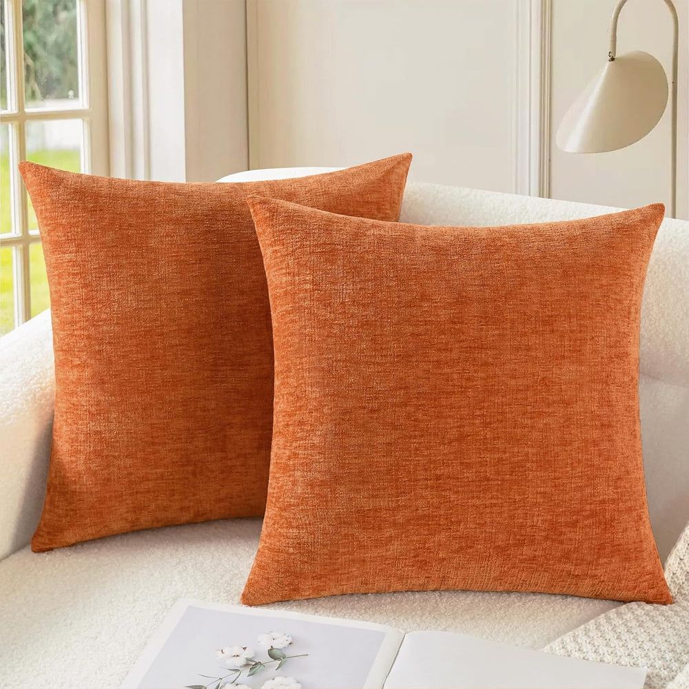 CaliTime Fall Decorative Throw Pillow Covers 26 X 26 Inches Burnt Orange