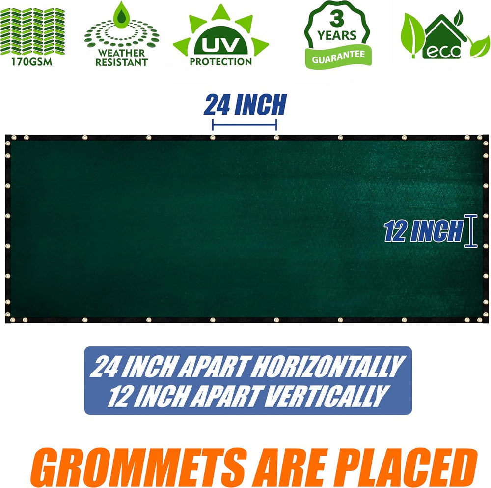 Amgo 4' x 38' Fence Privacy Screen, Heavy Duty Mesh Outdoor & Bac...