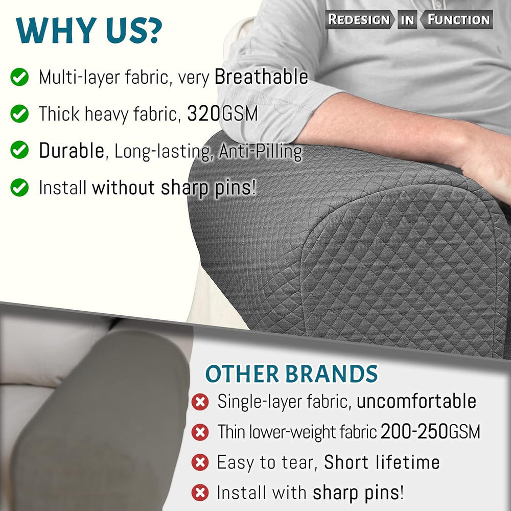 Roytub Couch Arm Covers, Sofa Arm Covers, Stretch Armrest Cover for Sofas, Ar...
