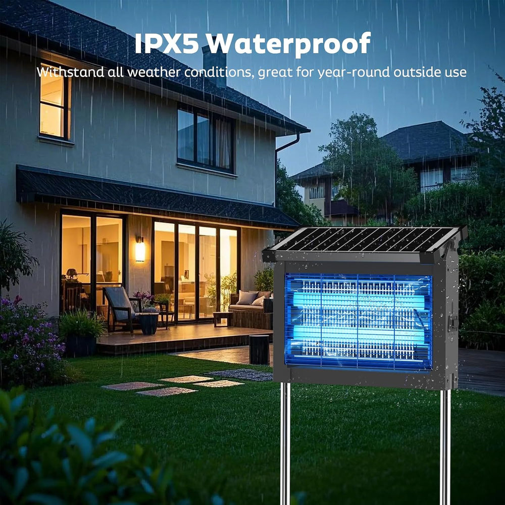 OnBeam Solar Bug Zapper Outdoor, 4500V Mosquito Zapper Fly Trap for Patio
