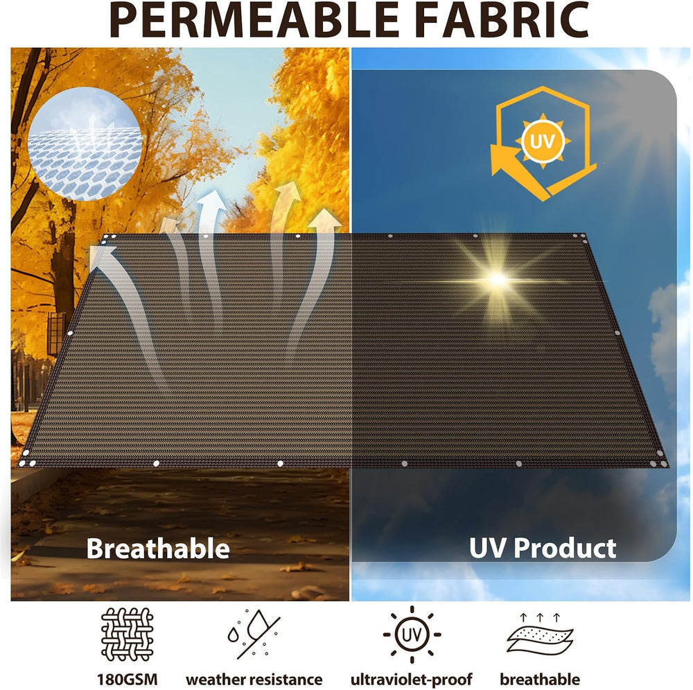 4×50FT Heavy Duty Fence Privacy Screen, 180GSM, 90% Block, Include Zip Ties