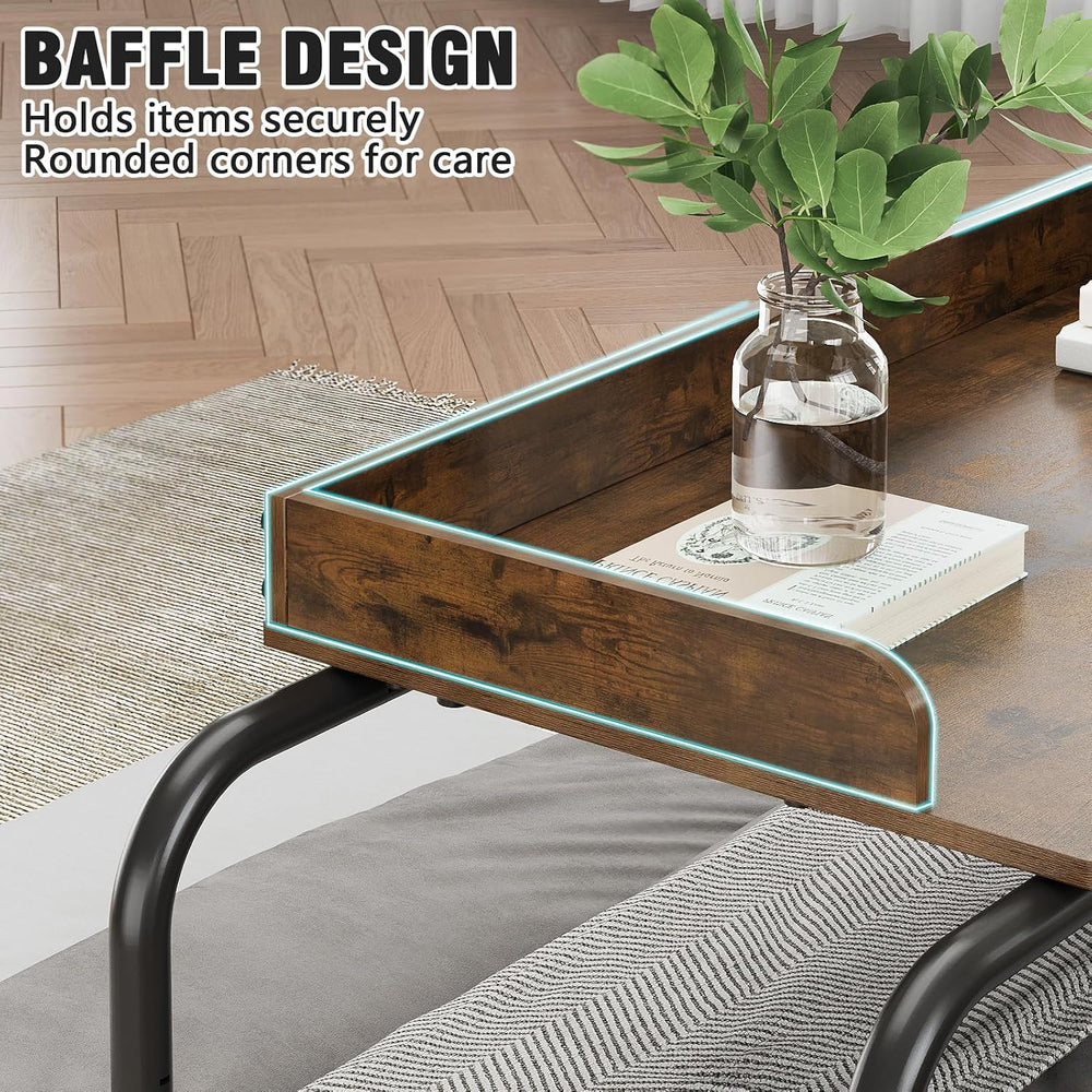 GiftGo Over Bed Table with Wheels, Recliner Table Bed Desk, Adjustable Height...