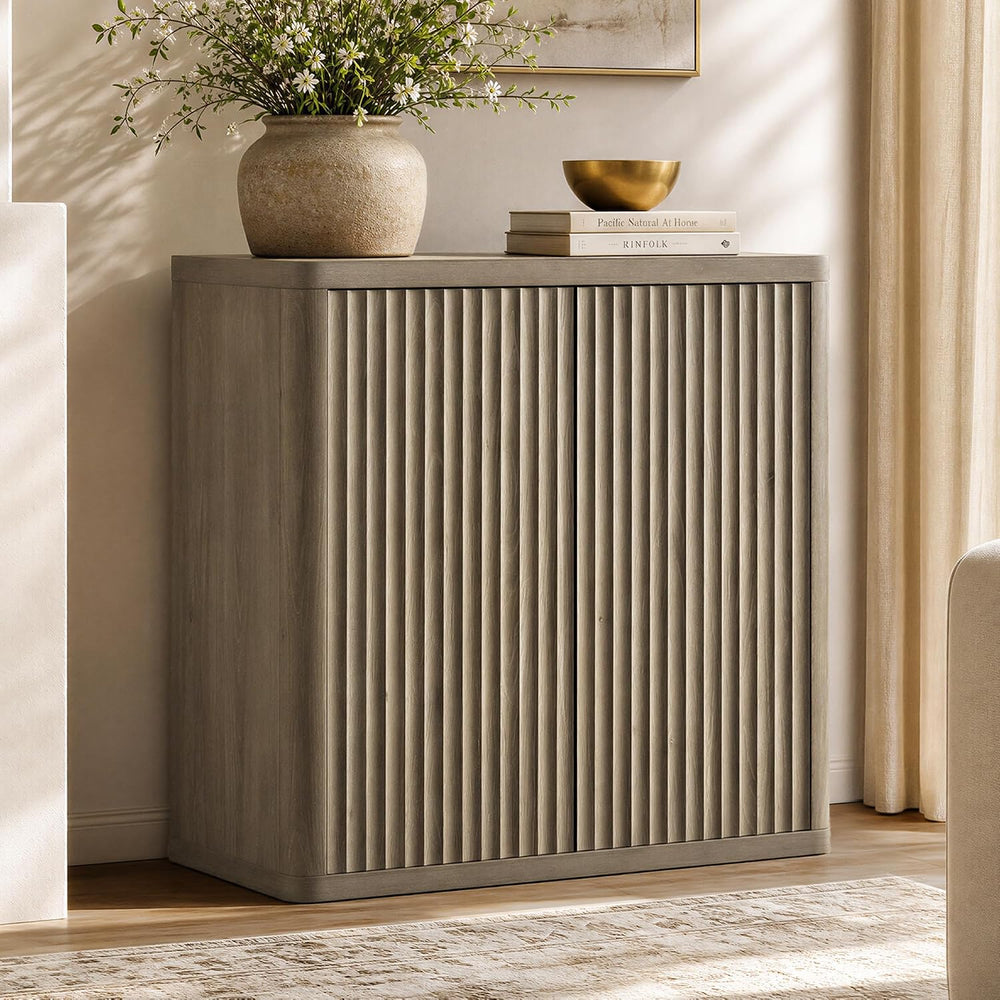 SICOTAS Buffet Cabinet with Storage 34.6" Sideboard Accent Modern Creden...