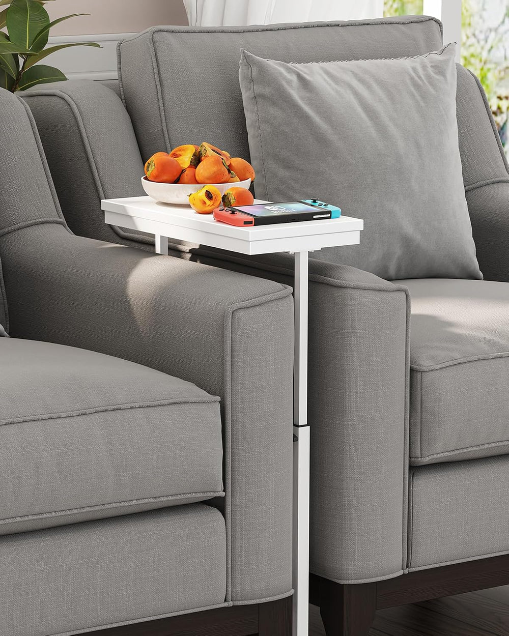 TUTOTAK End Table, Side Table, Tall Couch Table, Sofa Table, Set of 2
