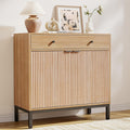 Mericonia Sideboard Buffet Cabinet Storage, Modern Console Fluted Credenza