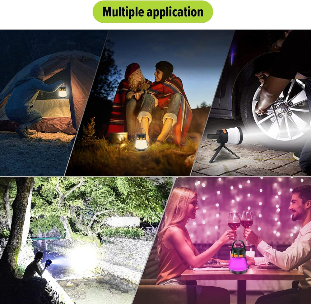 1500LM Camping Lantern Rechargeable, LED Camping Lantern Flashlight