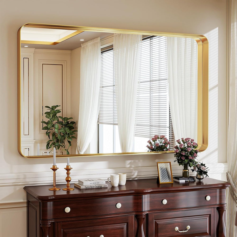 Bathroom Mirrors for Over Sink 30 x 48 Inch Gold