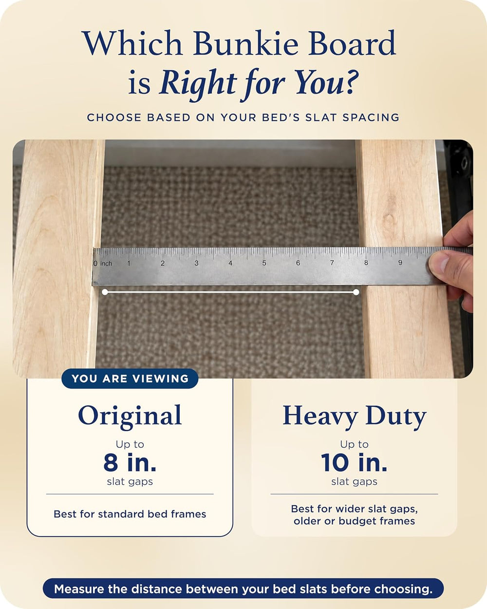 Meliusly Original Bunkie Board Queen Size (60x80) - Under Bed Support
