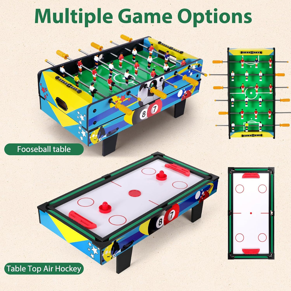 4-in-1 Multi Game Table with Air Hockey, Foosball, Pool and Ping Pong
