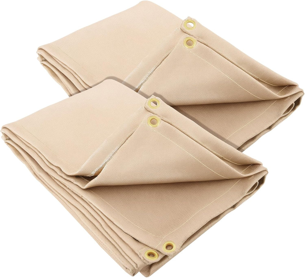TOPDC 2 Pack Welding Blanket 4x6 ft, 1022°F Fiberglass Heat Resistant Cover