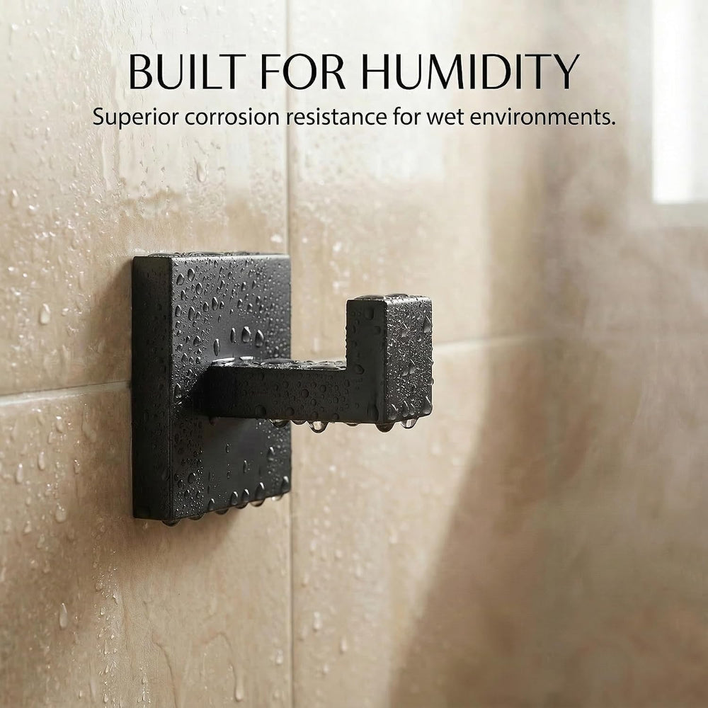 5-Piece Bathroom Hardware Set, 23.6 in Towel Bar, Matte Black