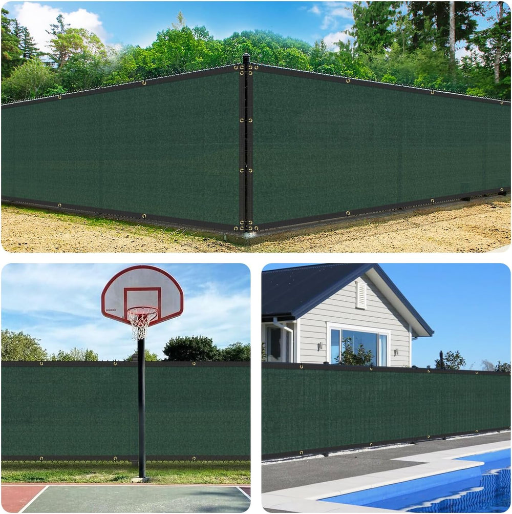 Bynbbur 5' x 50' Green Privacy Fence Screen Net Fencing 90% Privacy B...