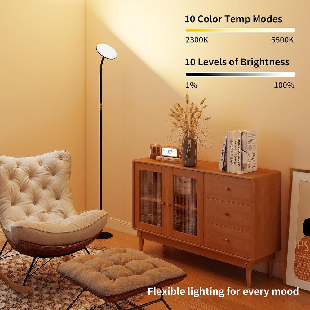 chiphy 60W Torchiere Floor Lamp, 76'' Dimmable Tall Lamp, Sky Floor Lamp