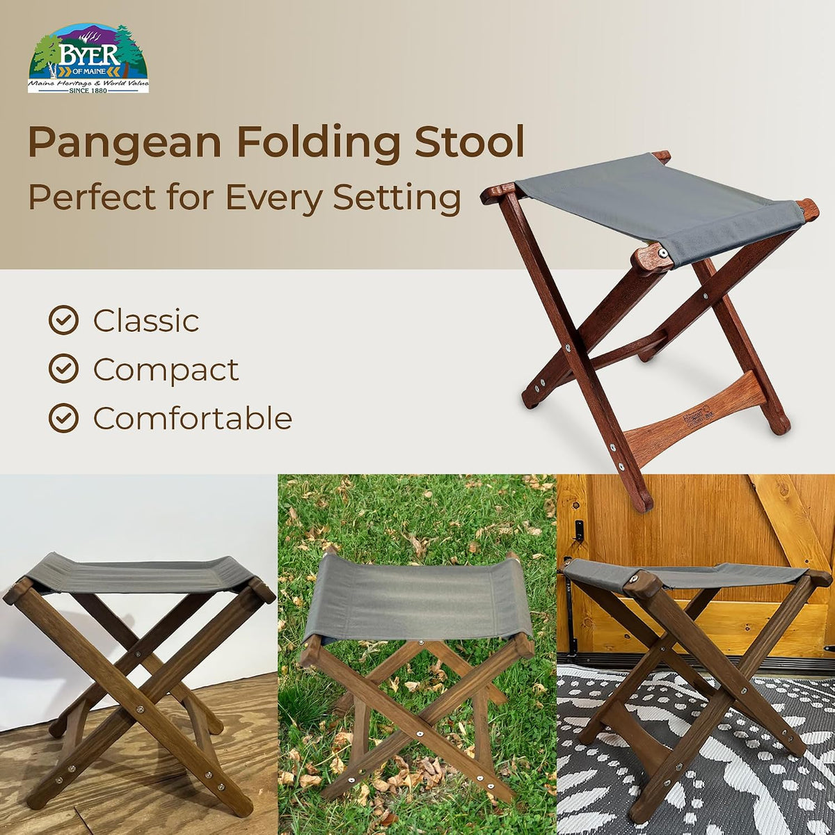 BYER OF MAINE Pangean Folding Stool