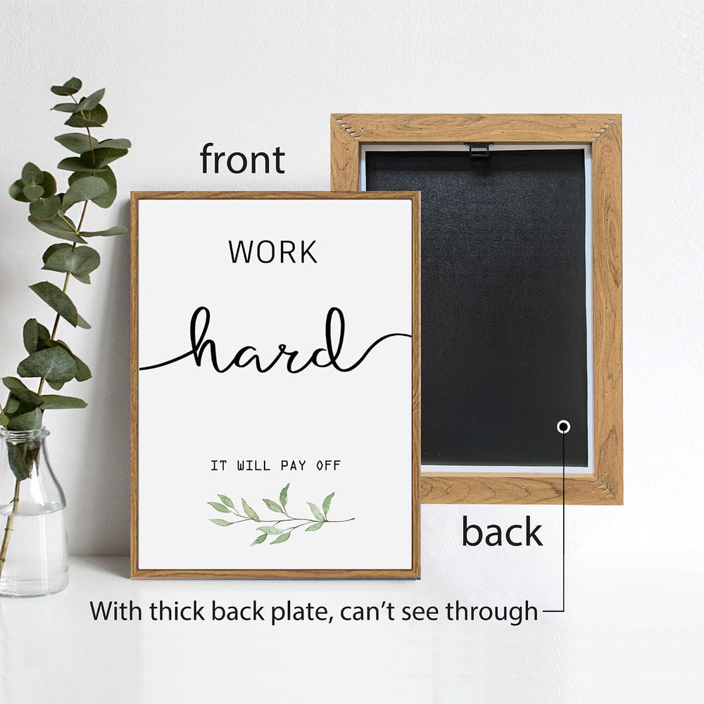 Office Wall Art Inspirational Prints Motivational Decor 12”x16”Framed