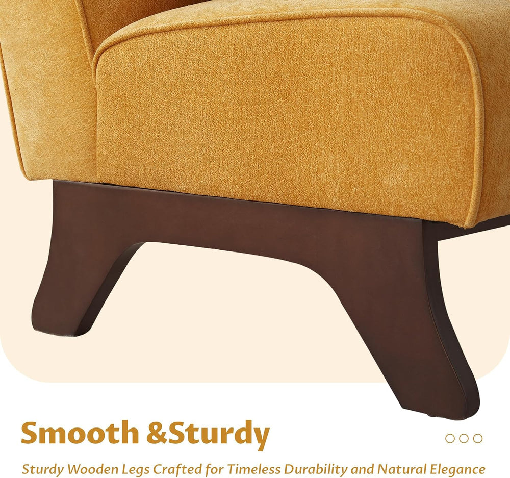 Armless Accent Chair Comfy Upholstered Modern Living Room Side Chair