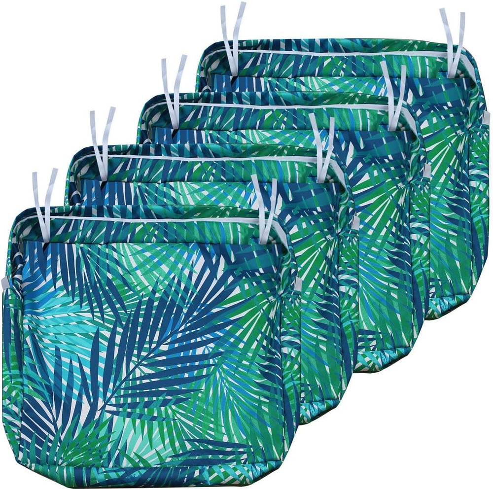 NettyPro Patio Chair Seat Cushion Covers Set 4, Waterproof Outdoor Furniture ...