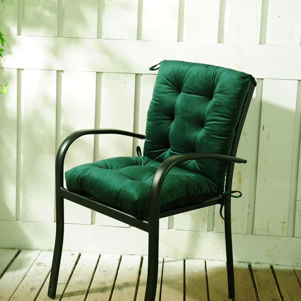 Set of 2 Outdoor Dining Chair Cushions, 37x18 inch, Water Repellent, Patio Se...