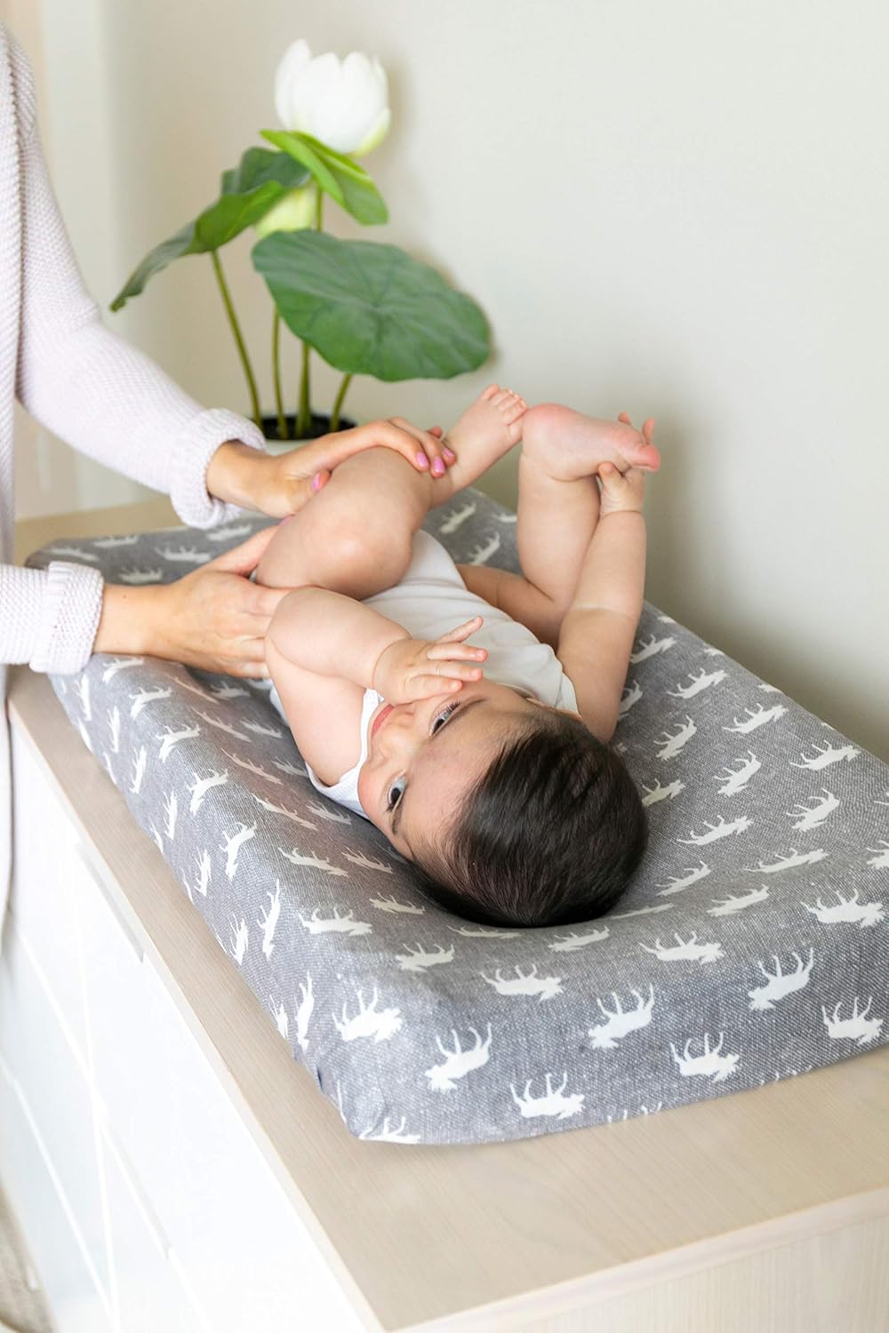 Copper Pearl Premium Knit Changing Pad Cover Soft, Stylish, and Universal Fit...