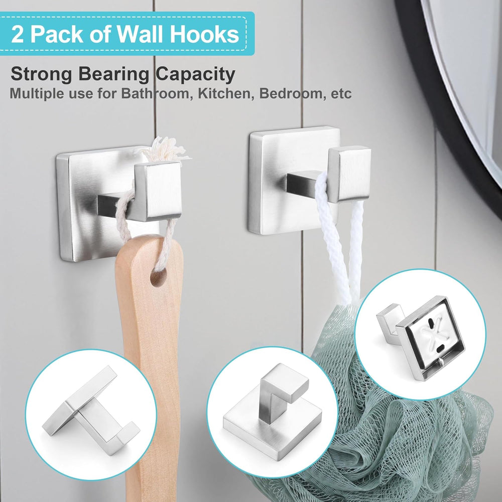 Herogo Bathroom Accessories Set, 23.5 Inch 5 Pieces Brushed Nickel Bathroom H...