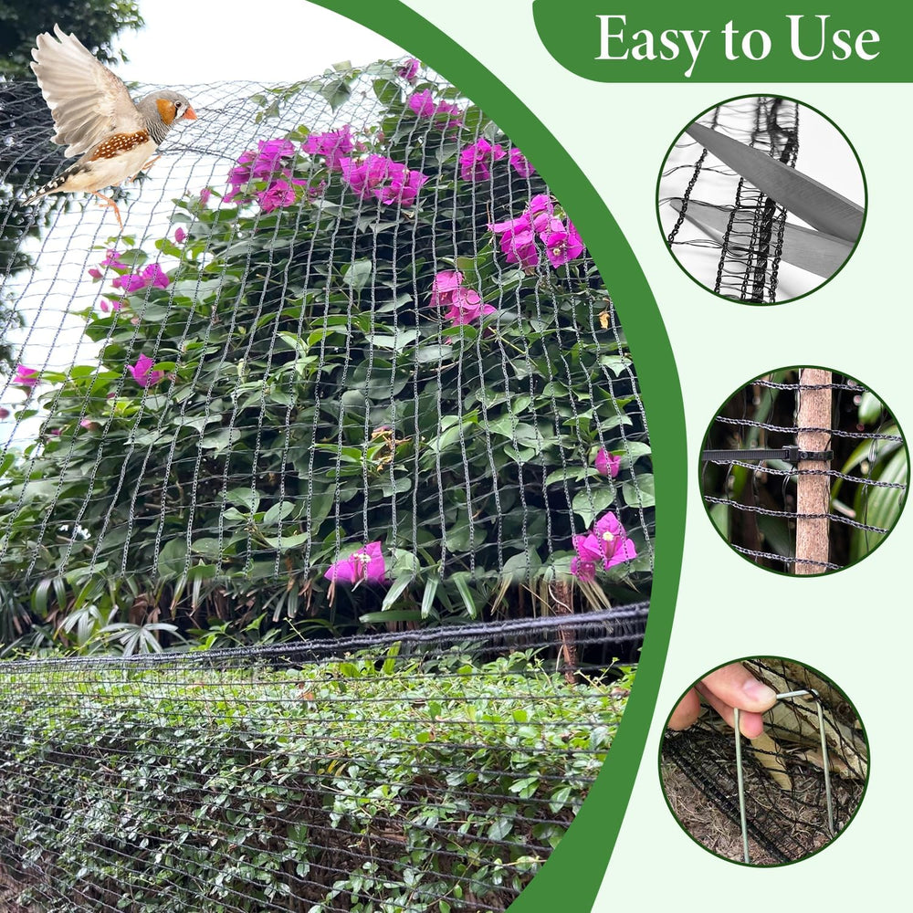 4 x 100ft Deer Fence Netting, Heavy Duty Deer Netting, 55GSM Deer Fence for G...