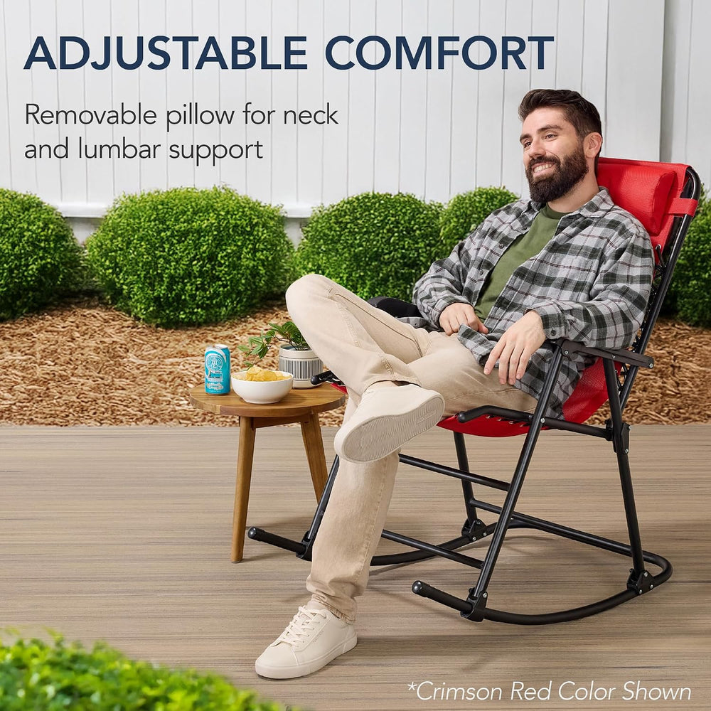 Best Choice Products Outdoor Patio Rocking Chair, Aqua Blue