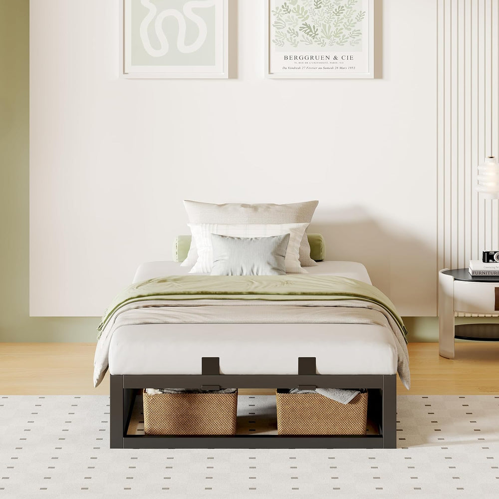 10 Inch Twin Bed Frame,Metal Platform Bedframe Upgrade Heavy Duty Base