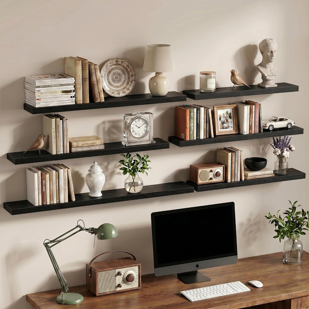 Vivelove 30 Inch Floating Shelves Wall Mounted for Display, 6.5 Deep Duty She...