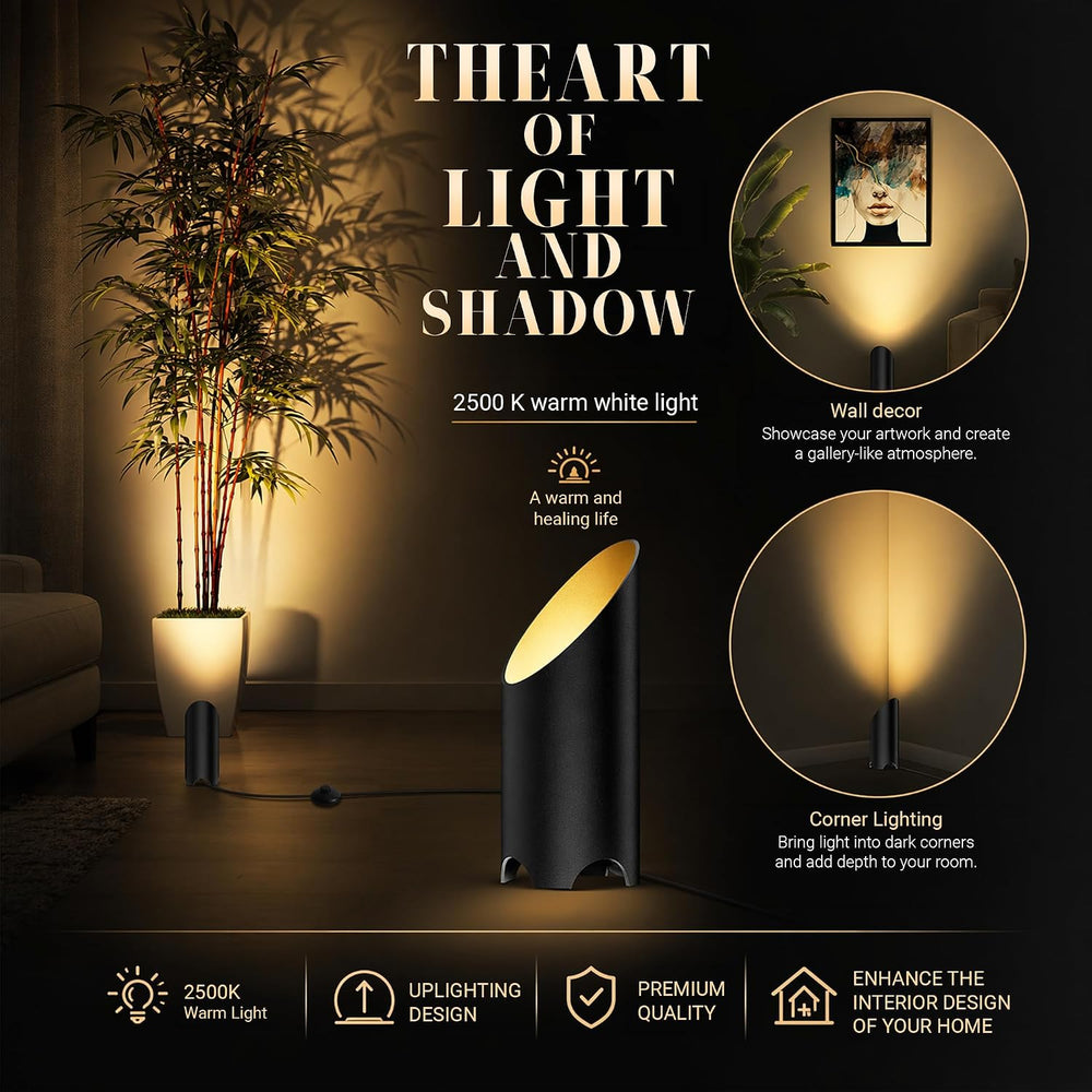 2 Pack Uplights Indoor,7W Ambient Lighting with 3000K GU10 Bulbs,Mood & A...