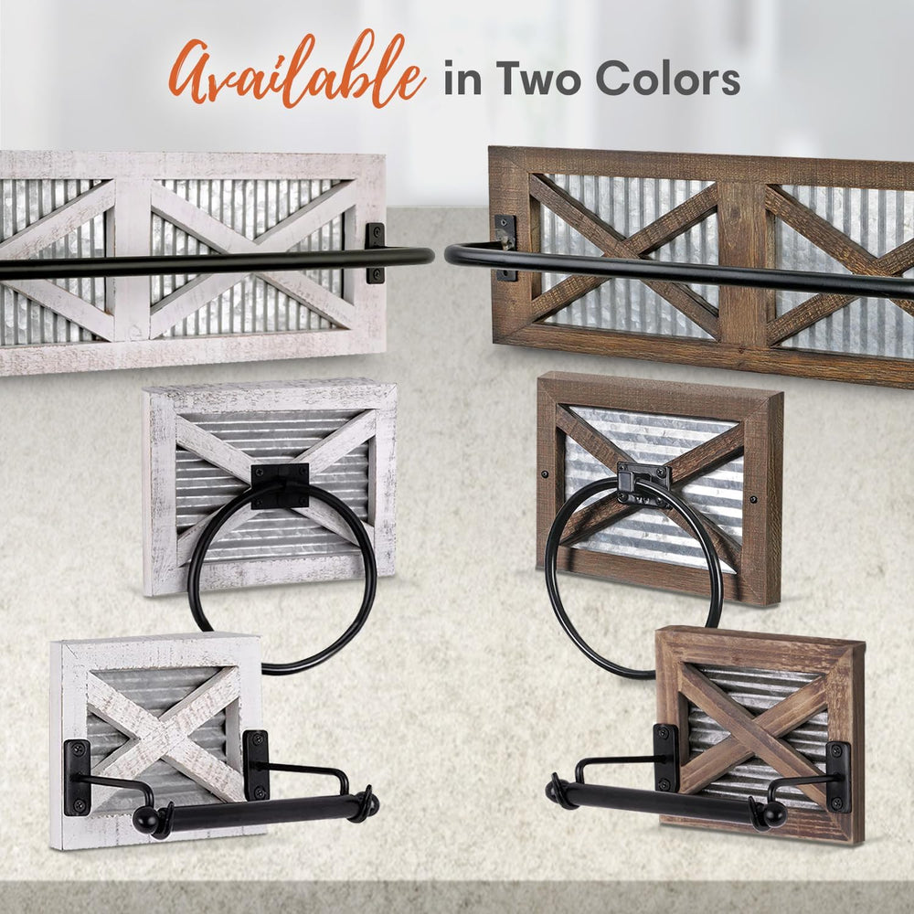 Autumn Alley Farmhouse Toilet Paper Holder, Towel Ring for Bathroom, Farmhous...