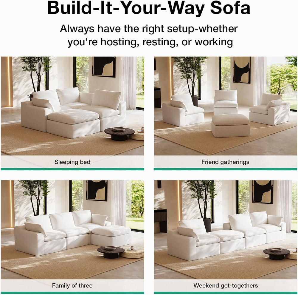 Novilla Modular Cloud Couch, Modern Sectional Sofa with Smarts Coil® Support,...